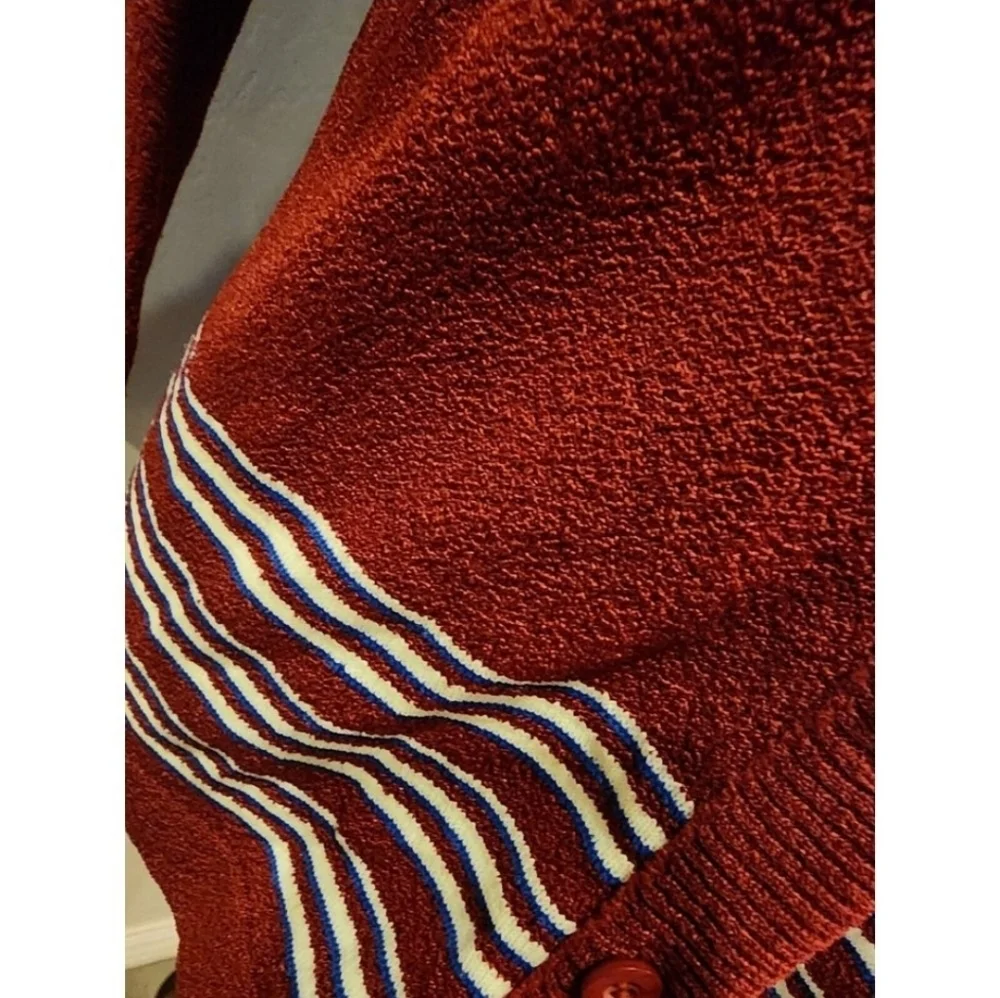 Talbott Traveler Red Grandpa Cardigan